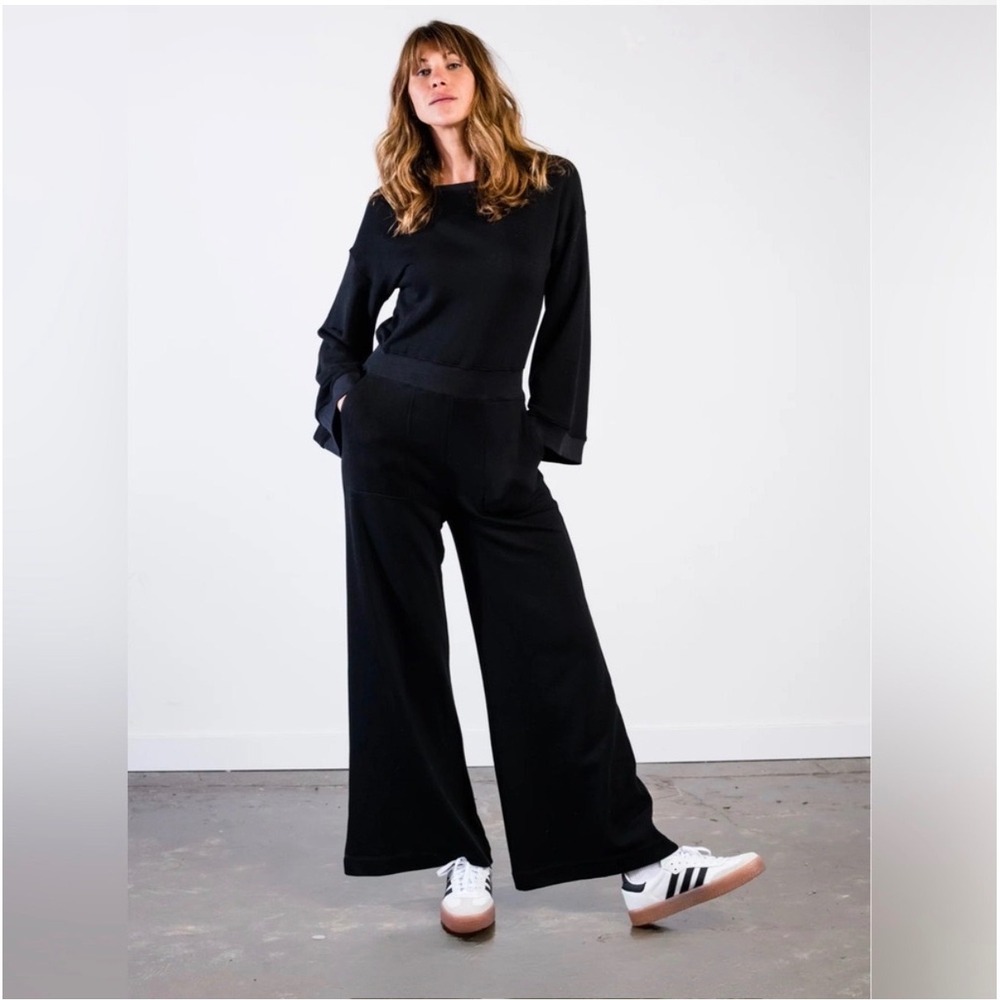 ABLE Dana Everywhere Jumpsuit Black Wide Leg XS